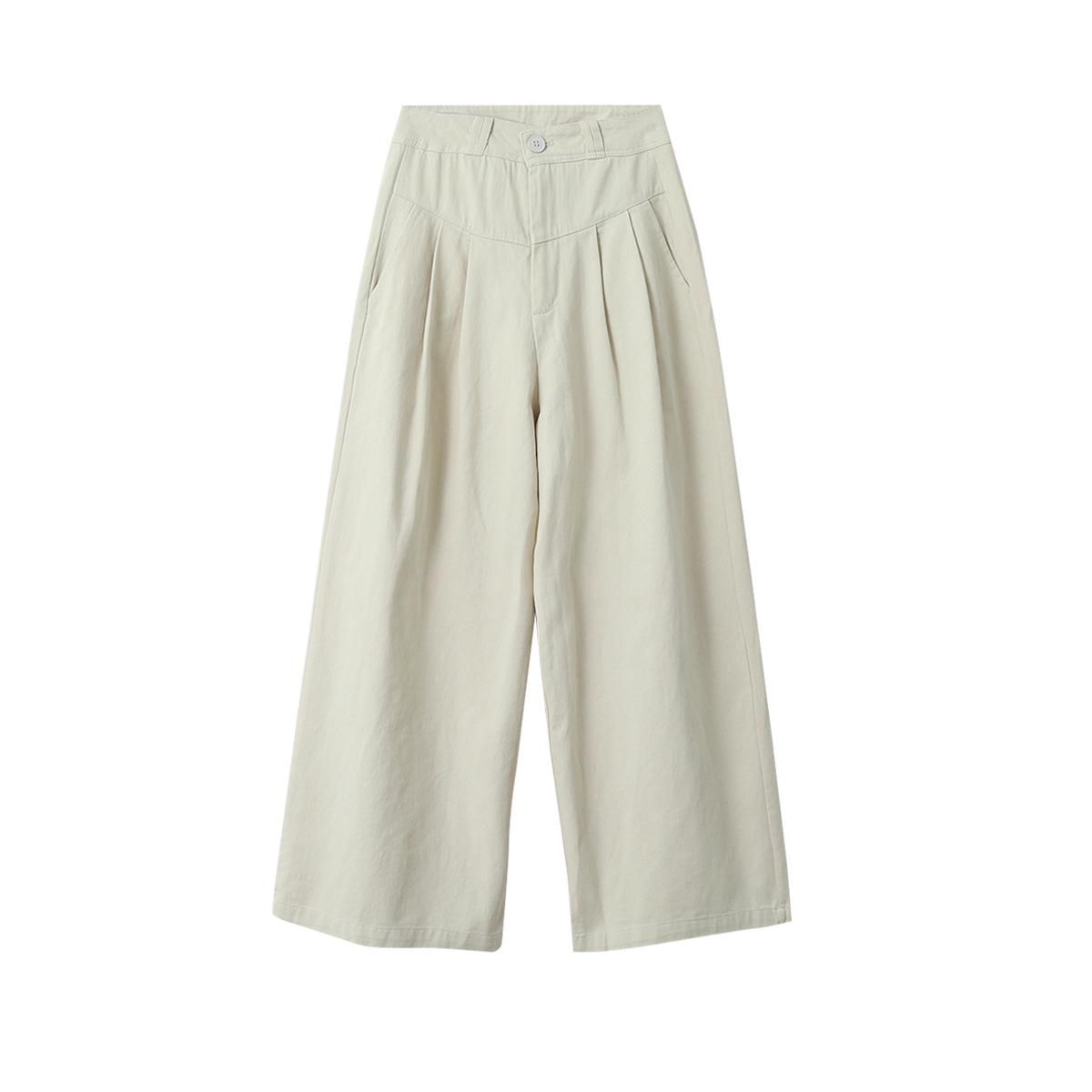 

Women s Designer Pleated Wide-Leg Pants - Early Spring Slim-Fit Casual Style