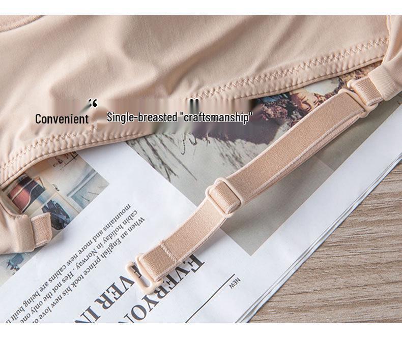 European & American Sexy Seamless Backless Bra Set: Small Chest, Supportive, Anti-Sagging, Beautiful Back Design