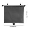 2Pcs Roller Side Window Sun Protection Shade 15 Inch Car Retractable Roller Sunshade with Suction Cup Roller Automobile Sunshade