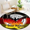 German Football Crest Custom Name Round Area Rug Carpet Rug For Living Room Bedroom Sofa Playroom Decor Nonslip Floor Mat