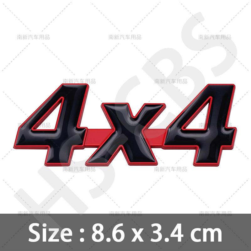 3D Metalen 4X4 Embleem Badge 4 X 4 Auto Achterklep Decal 4X4 Letter Logo Auto Achterklep Stickers Carrosserie Decoratieve Sticker Accessoires
