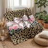 Leopard and Zebra Print with Roses Theme Blanket Lightweight Warm Flannel Blanket Decorative Throw Blanket for Home Decoration