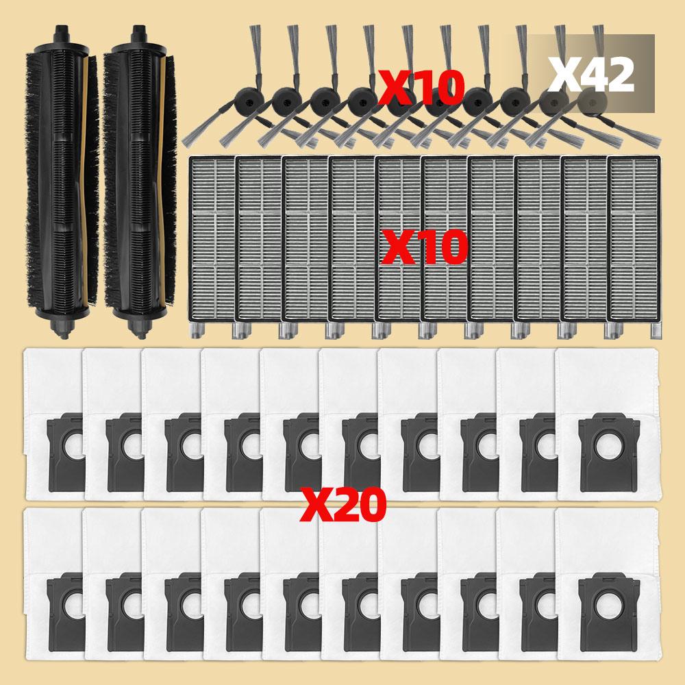 Accessories Compatible For ( MOVA Z50 Ultra ) Robot Vacuum Parts Main Roller Side Brush HEPA Filter Dust Bag Tricut Mop Cloth