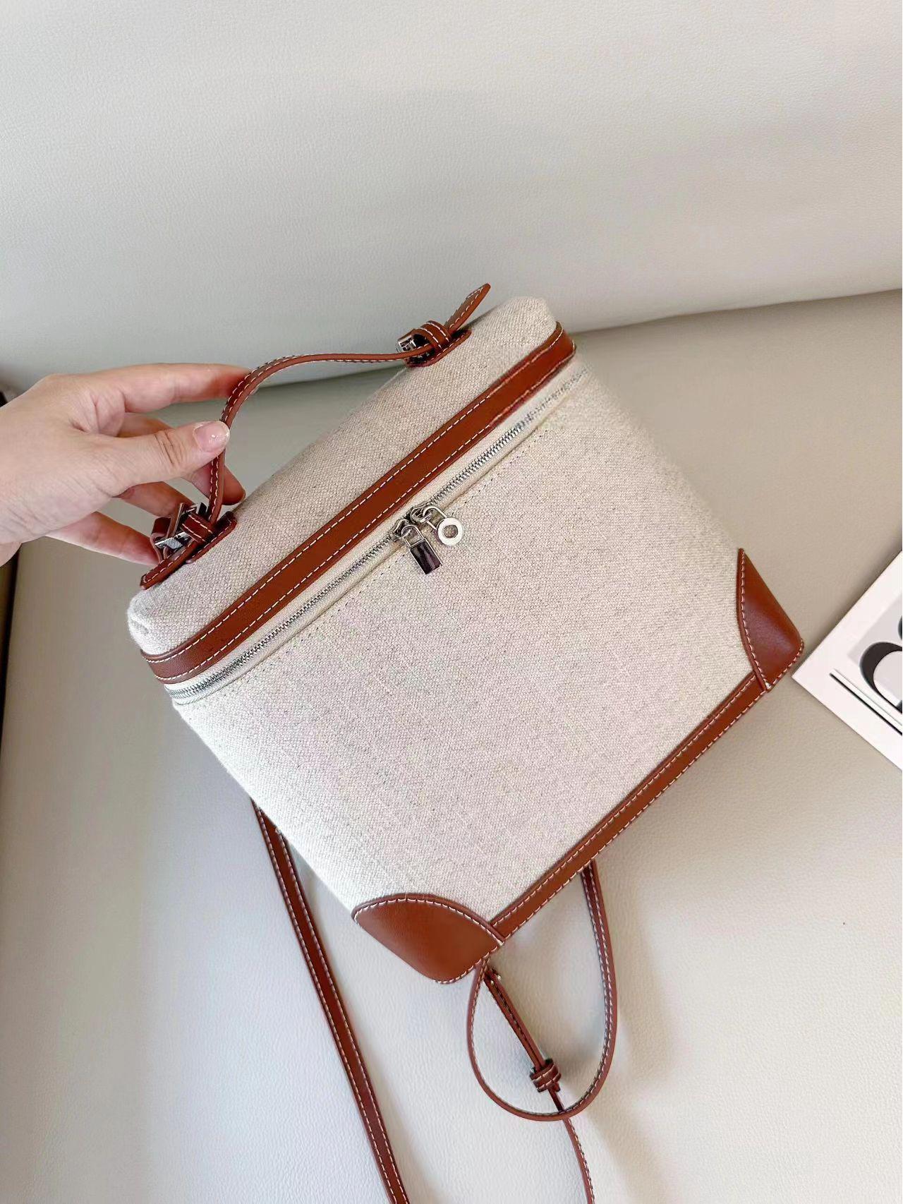 

Vintage Lychee Pattern Leather Backpack & Lunch Box Combo No Text, Regular Packaging