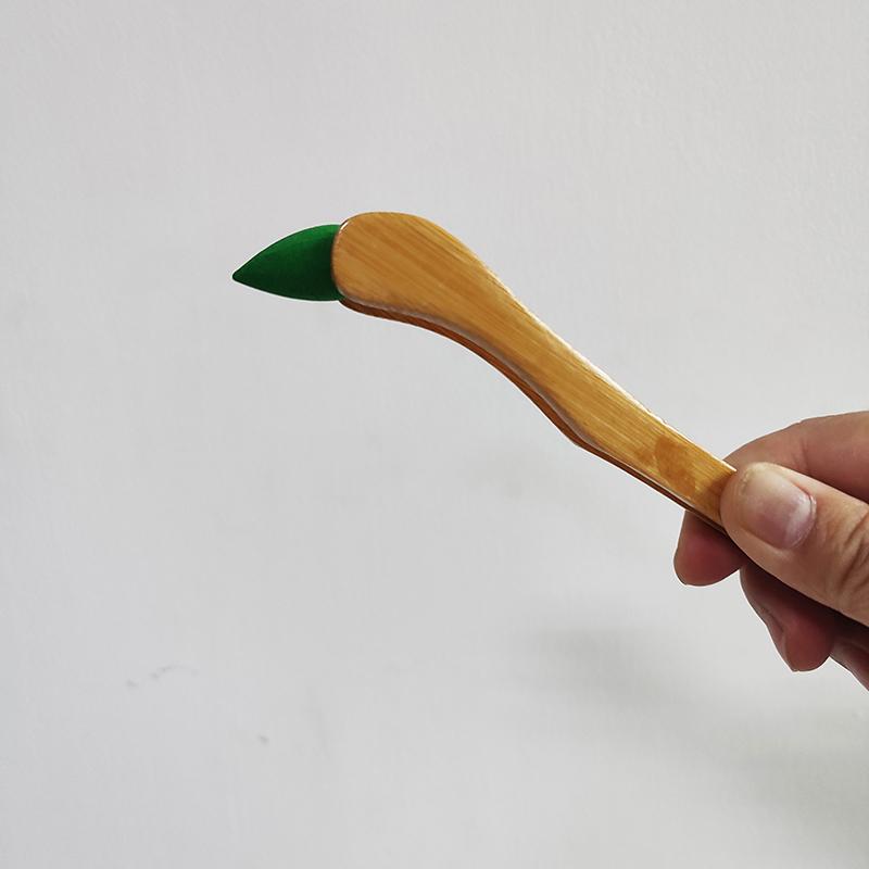 1x Eight Bamboo Incense Clip Teahouse Accessories for Ceramic Cups Clamp 16.8cm Curved Tongs