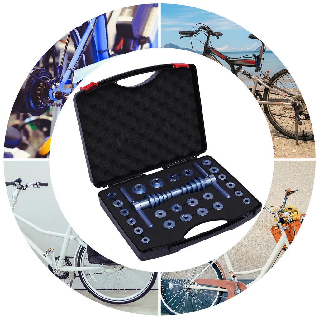Fahrradlager-Einpresswerkzeug-Satz, Driftbike-Werkzeugkasten-Satz, Drehpunkt für Radnaben, Universeller Fahrradlager-Einpresswerkzeug-Satz