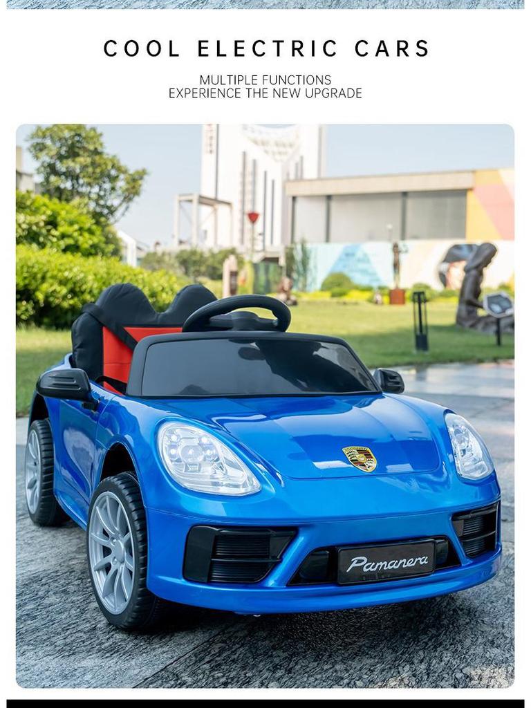 Dětské elektrické autíčko s dálkovým ovládáním, světly, hudbou a režimem kočárku pro kluky a holky.