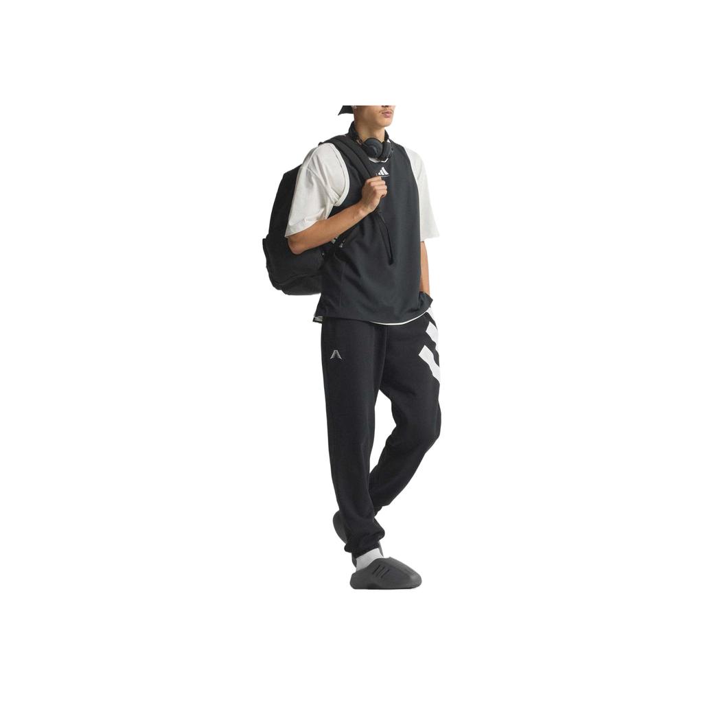 Adidas Anthony Edwards Lace-Up Simple Solid Color Cuffed Basketball Pants Men pants JW4295
