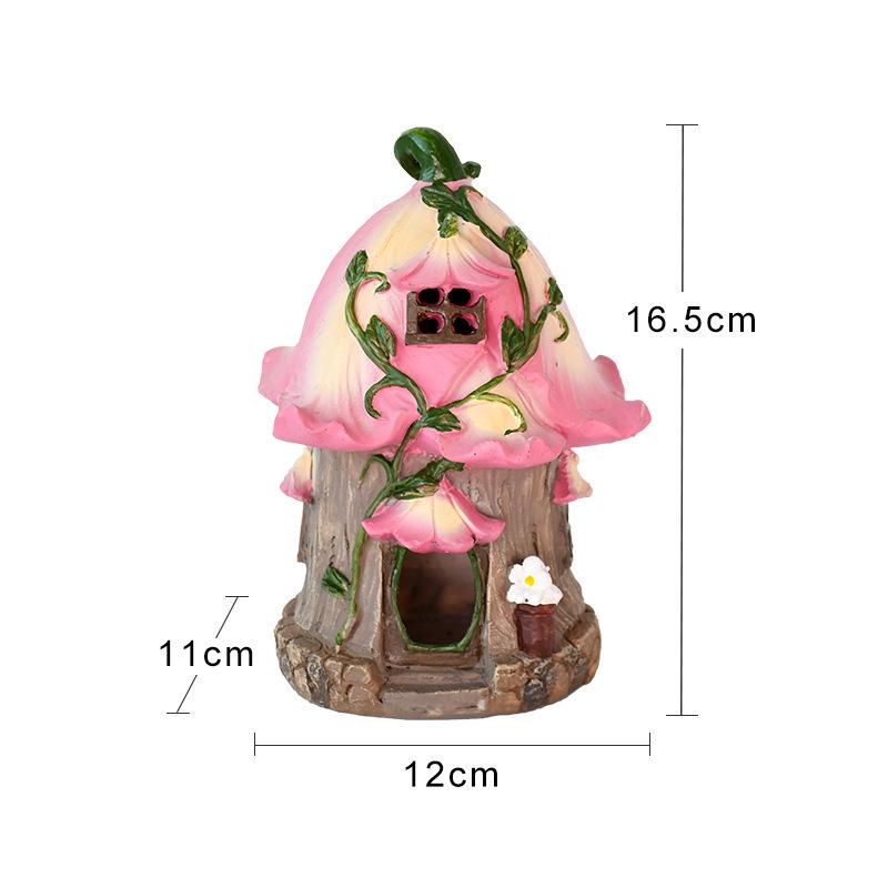 Waterproof Solar Fairy Tale Garden Night Light - Creative Resin Ornament
