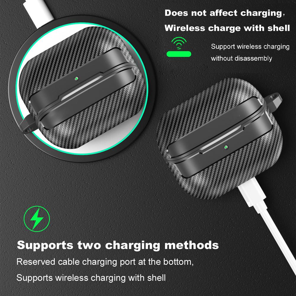 New TPU Cover For Samsung Galaxy Buds 3 Pro Buzz 3 Pro Buds3 Pro Case Carbon Fibre Pattern PC Protective Cases With Hook