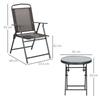 Three-Piece Garden Seat Set, with Glass-Top Table - Brown