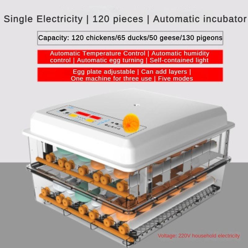 50W Fully Automatic One Click Mini Incubator Small Household Egg Hatcher Multifunctional Intelligent Incubator 53 * 24 * 48cm