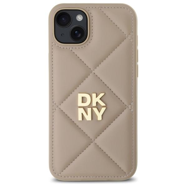 Dkny Dkhcp15Mpqdsle Iphone 15 Plus 6.7  Beżowy/Beige Quilted Stack Logo