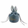 Wedding Candy Box, Plush Bunny Ear Favor Bag, European Gift Pouch, Party Decor Morandi Pink