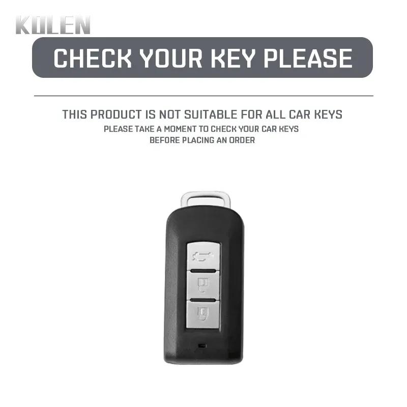 ABS Carbon Fiber Style Car Key Case Cover For Mitsubishi Xpander Outlander ASX Pajero Eclipse Cross Montero Protected Shell Fob