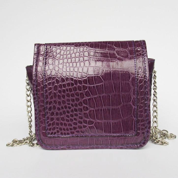 Elegant Women Pu Leather Mini Messenger Bag With Stylish Chain And Classic Design