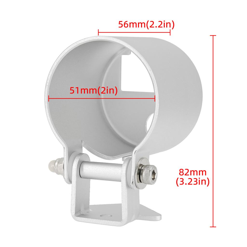 1X 85mm Car Single Gauge Meter Cup Pod Holder Dash Mount Bracket Boost 52mm Aluminum Material For Universal 2" Gauges Trim Parts