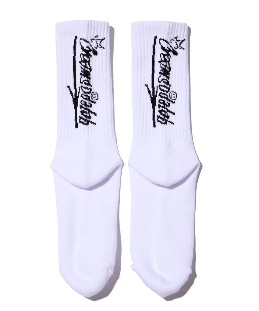 CREAM SODA LAB Cream Soda Lettering Socks White