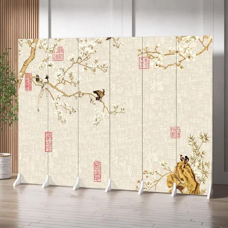 Antique Landscape Folding Screen: Living Room/Entryway Partition