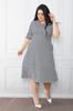 Women's Big Size Dress Striped Classic Dress