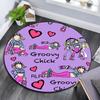 Groovy Chick,Round Area Rug,Carpet Rug for Living Room Bedroom Sofa Playroom Decor,Non-slip Floor Mat