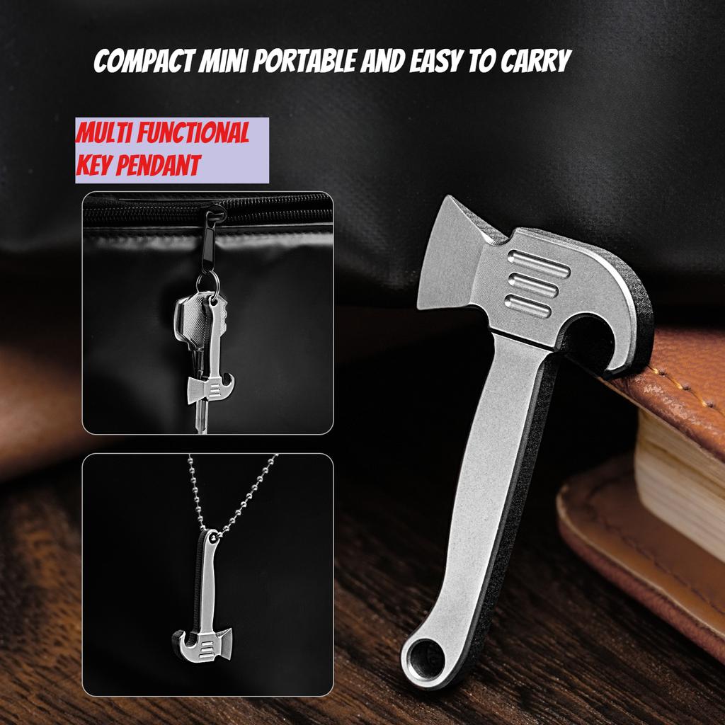 Titanium Alloy Mini Multifunctional Creative Pry Bar Portable Bottle Opener Keychain Pendant Accessory EDC Tool