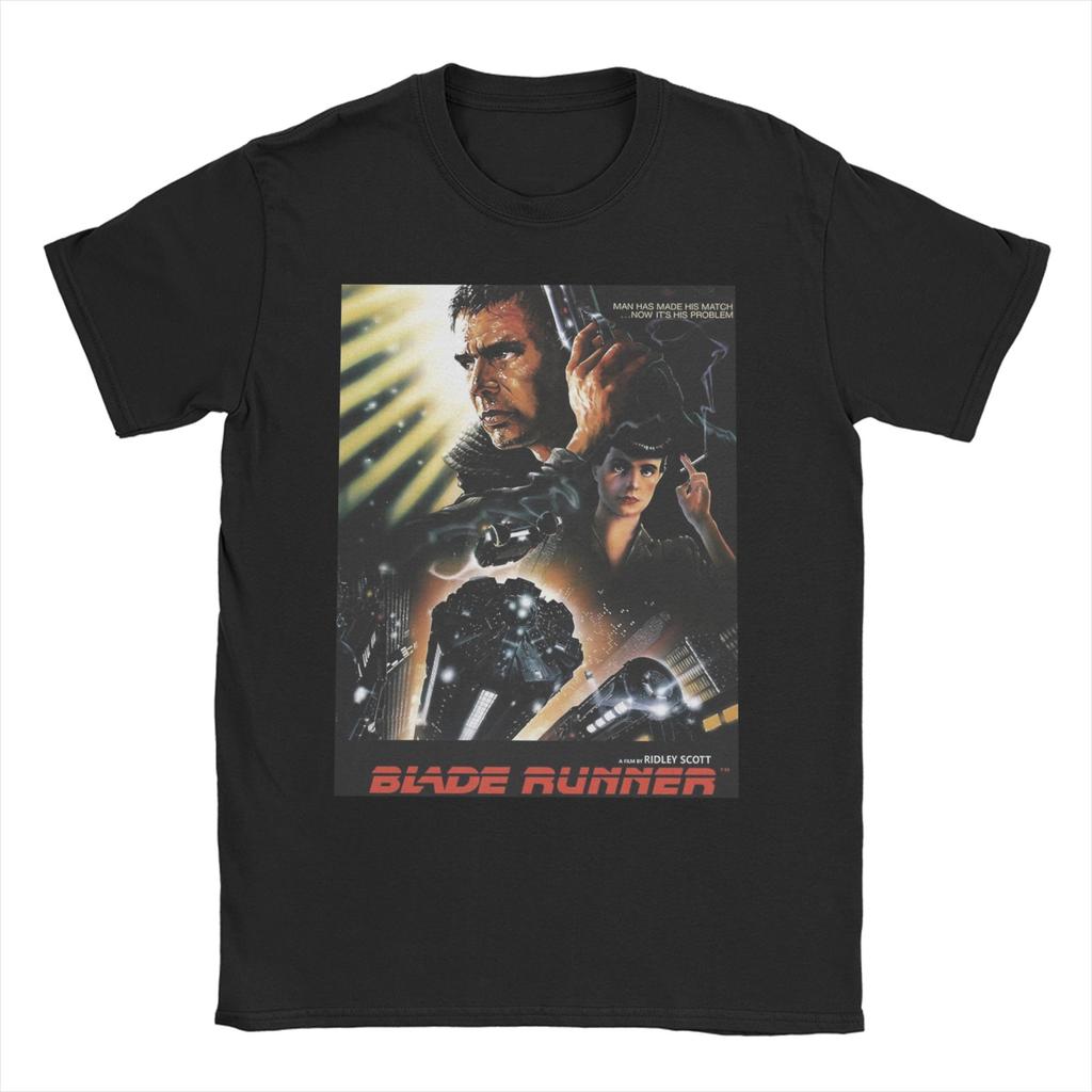 Unisex WOMEN Blade Runner Poster T Shirts Pure Cotton Clothes Leisure Short Sleeve Crew Neck Tees Summer TShirts