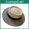 Sommerstrohhut für Damen Herren Mode Faltbarer Sonnenschutz Strandkappe Mit Colorblock-Design