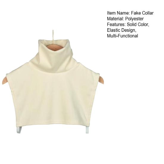 Fake Collar Pull-Over False Collar High-Neck Design Double-Sided Velvet Cold-Proof Neck Protector Autumn Winter Decoration