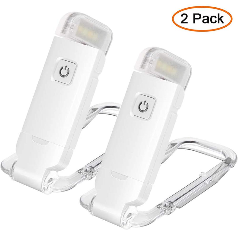 New LED Clip USB Rechargeable Book Reading Light Brightness Adjustable Eye Care Book Lamp Light Portable Bookmark Read Light