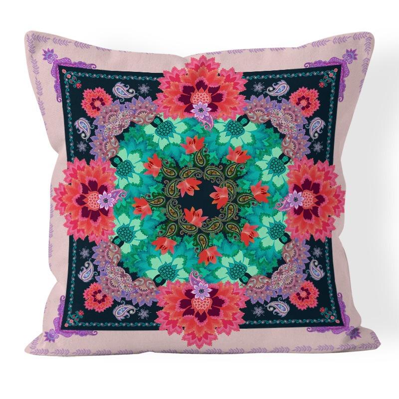 Bohemian Retro Style Decorative Car Cushion Office Bedroom Living Room Sofa Cushion Pillow Cover