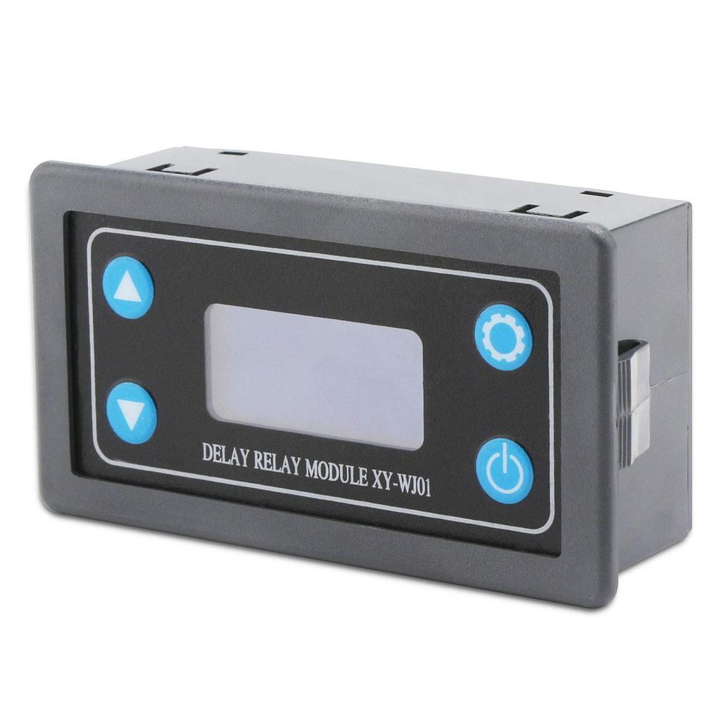 DROK Delay Relay Module, DC 6-30V Timer Relay 12V 24V 0.01S-9999Min 50MA Digital Timer Cycle Delay Switch Module AC 220V Power On-Off Controller With