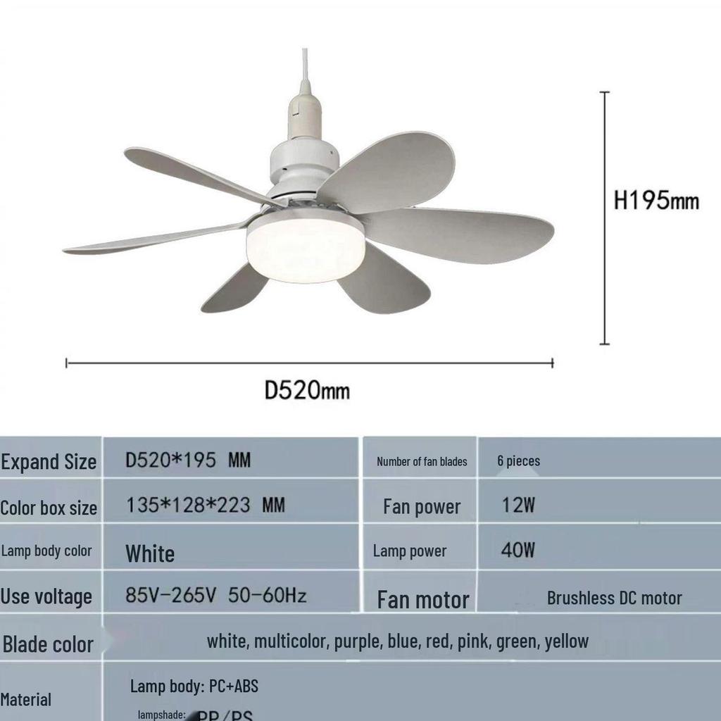 E27 Base LED Ceiling Fan Light: Quiet, Powerful, for Bedroom, Living or Dining Room