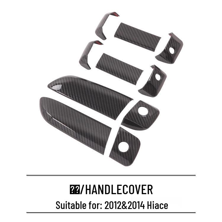 Compatible with 2005-2015 Hiace/HIACE-ABS: Carbon Hydrographic Pattern Door Handle Trim