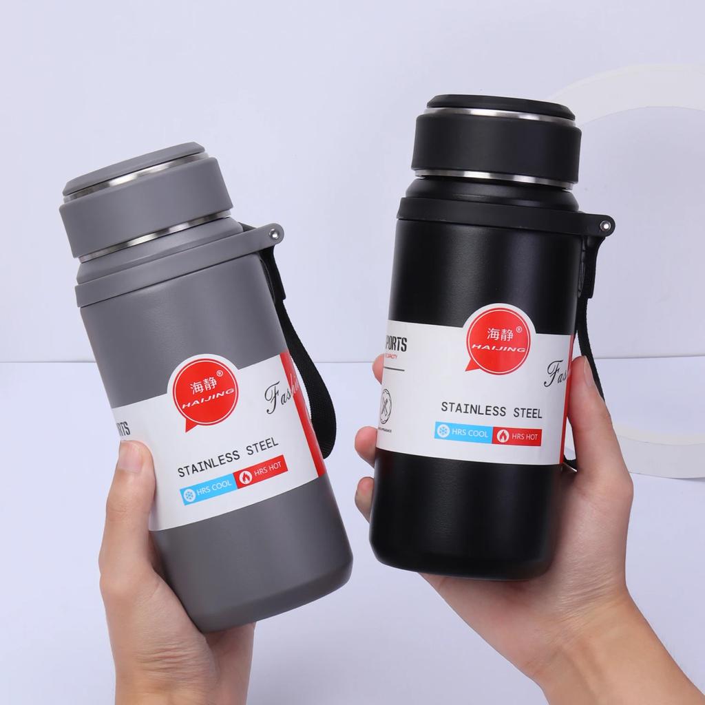 600/800ml Coffee Thermos Vacuum Bottle with Tea Filter Travel Stainless Steel Vacuum Flasks Cup Keep Hot Cold for Girls,Lovers