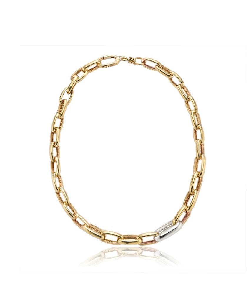 Grasse Matinee Oval Mix Chain Necklace