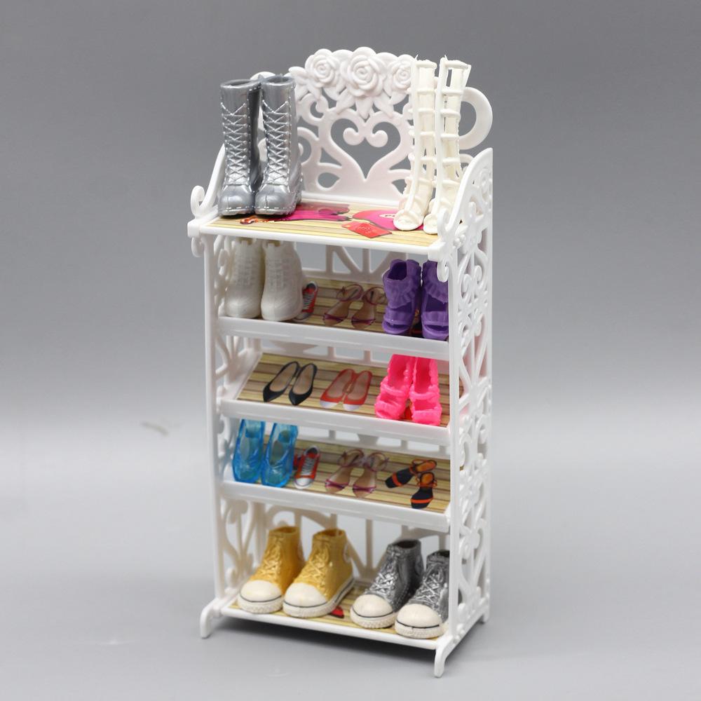 Doll Simulation Furniture Shoe Rack & Shoe for Case Children Sand Toy Model