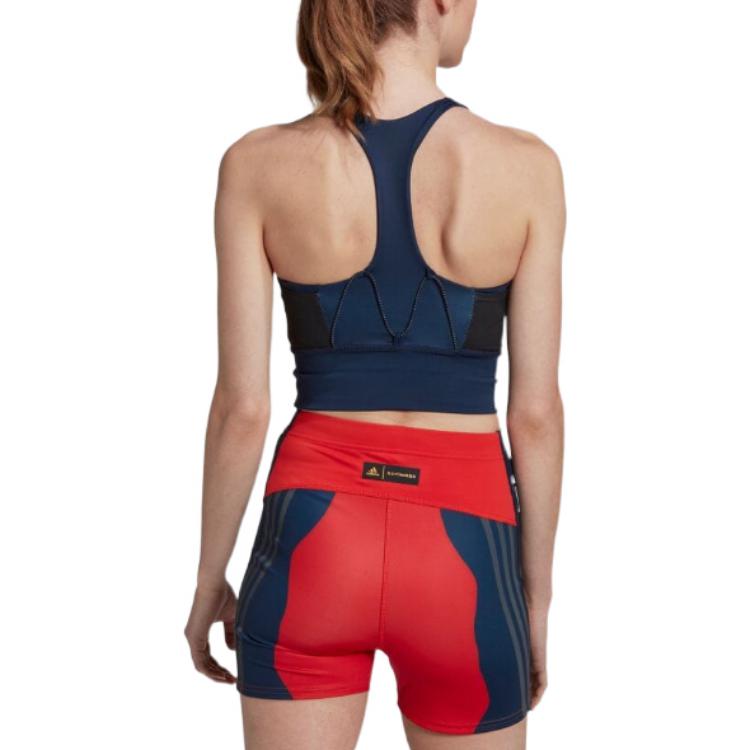 Adidas X Marimekko Collaboration Color Block Medium Support Sports Bra Women Underwear Blue HH7313