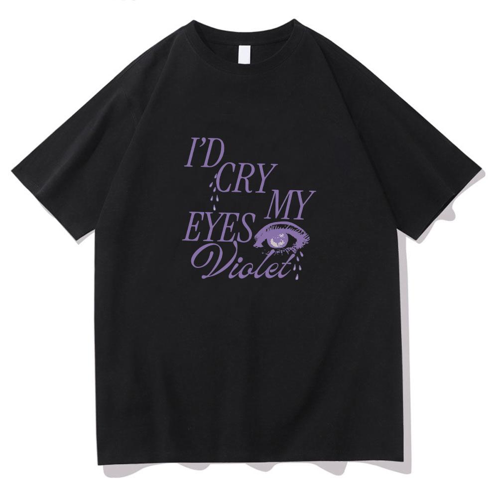 

Футболка с графическим принтом I d Cry Элизабет Тейлор Comfort Colors Фиолетовые Глаза Футболка Вдохновленная Тейлор Хлопковая Футболка Женская Мужская Повседневный Верх XS чёрный