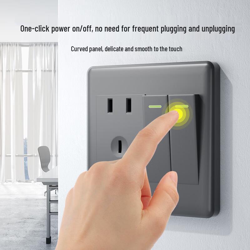 86-Type Wall-Mounted Switch & Power Socket Combo