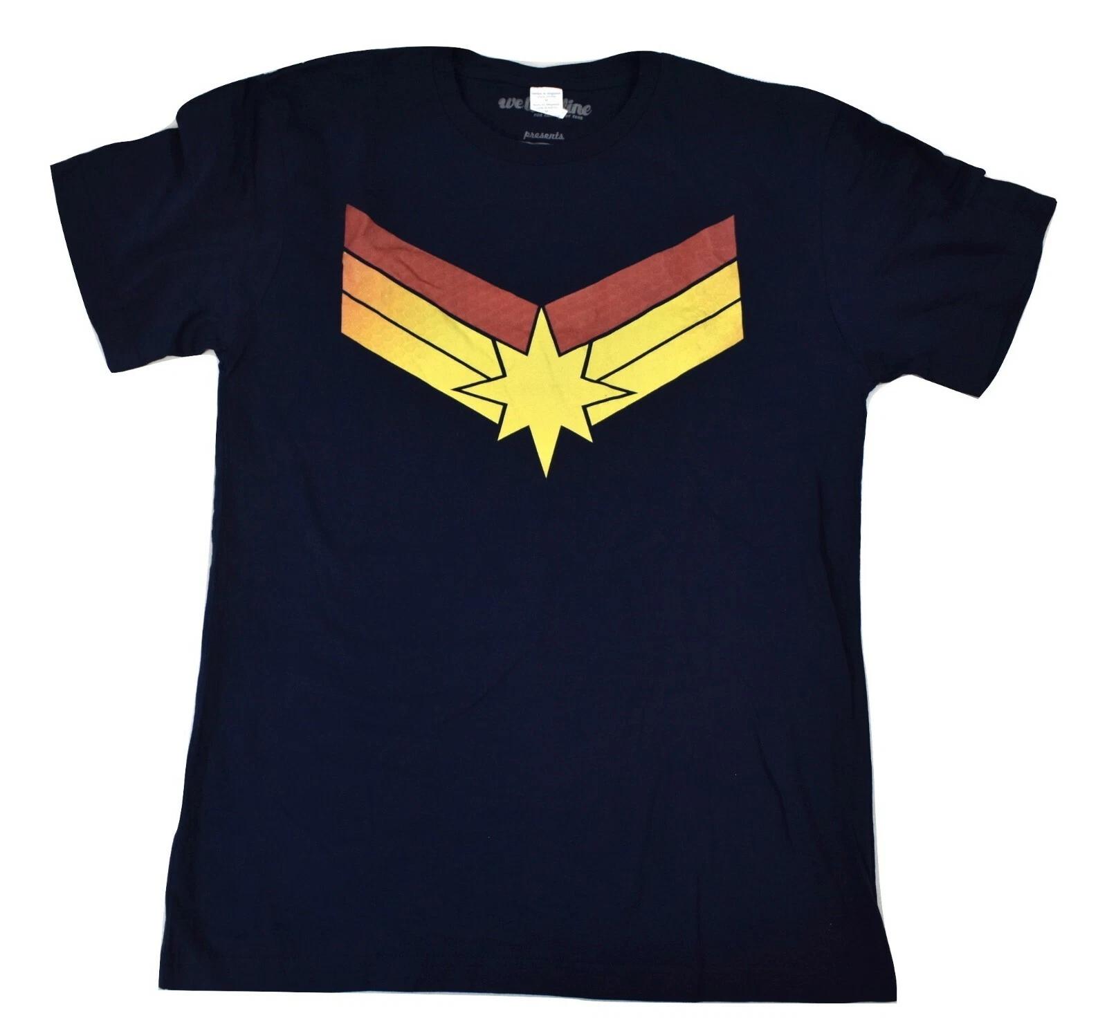

WeLoveFine Marvel Mens Captain Marvel Costume Shirt New M 3XL
