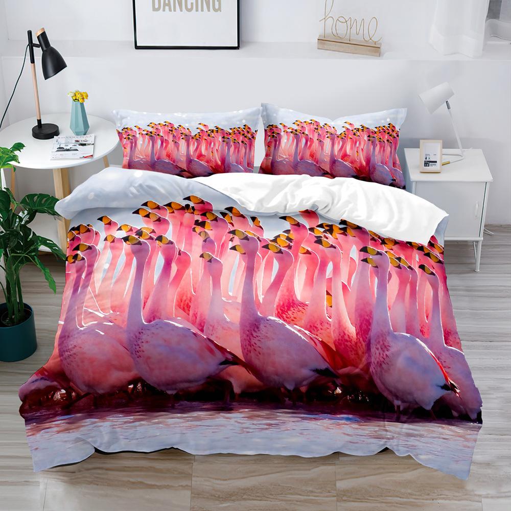 Bedding Three-Piece Bird Cartoon Game 3D Digital Printing Kit