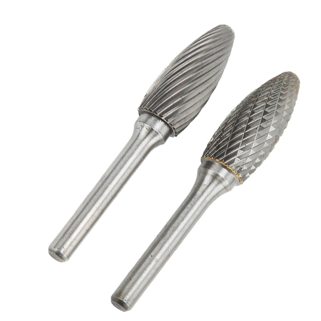 Single Double Cut Carbide Burrs Rotary Files 14mm Cutter Dia 6mm Shank Multipurpose for Metalwork Wood Carving Grinding
