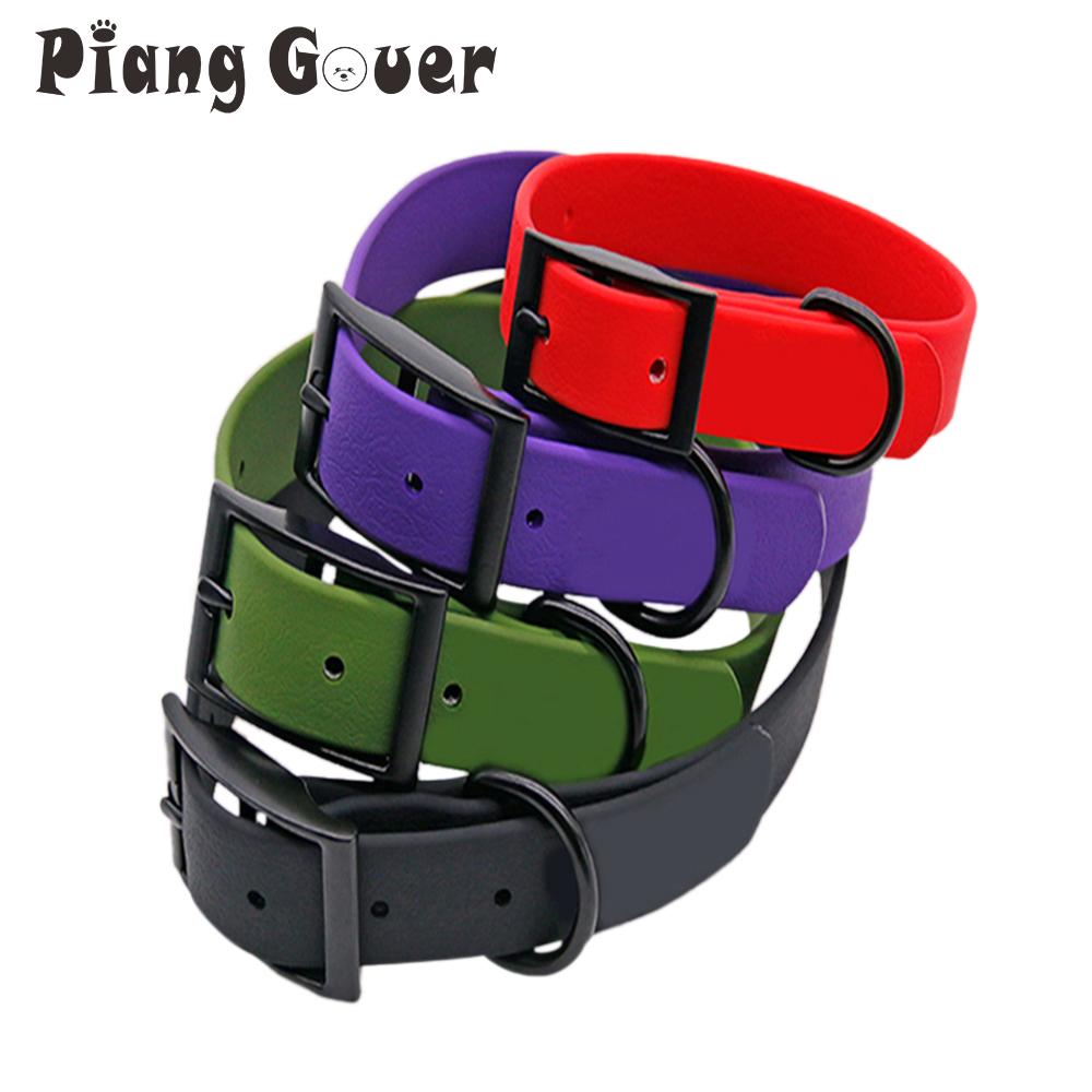 Multifunktionales PVC Haustierhalsband Leinen Set Verstellbares Wasserdichtes Hundehalsband Doppelkopfleine Outdoor Spaziergang Training Schleppseil