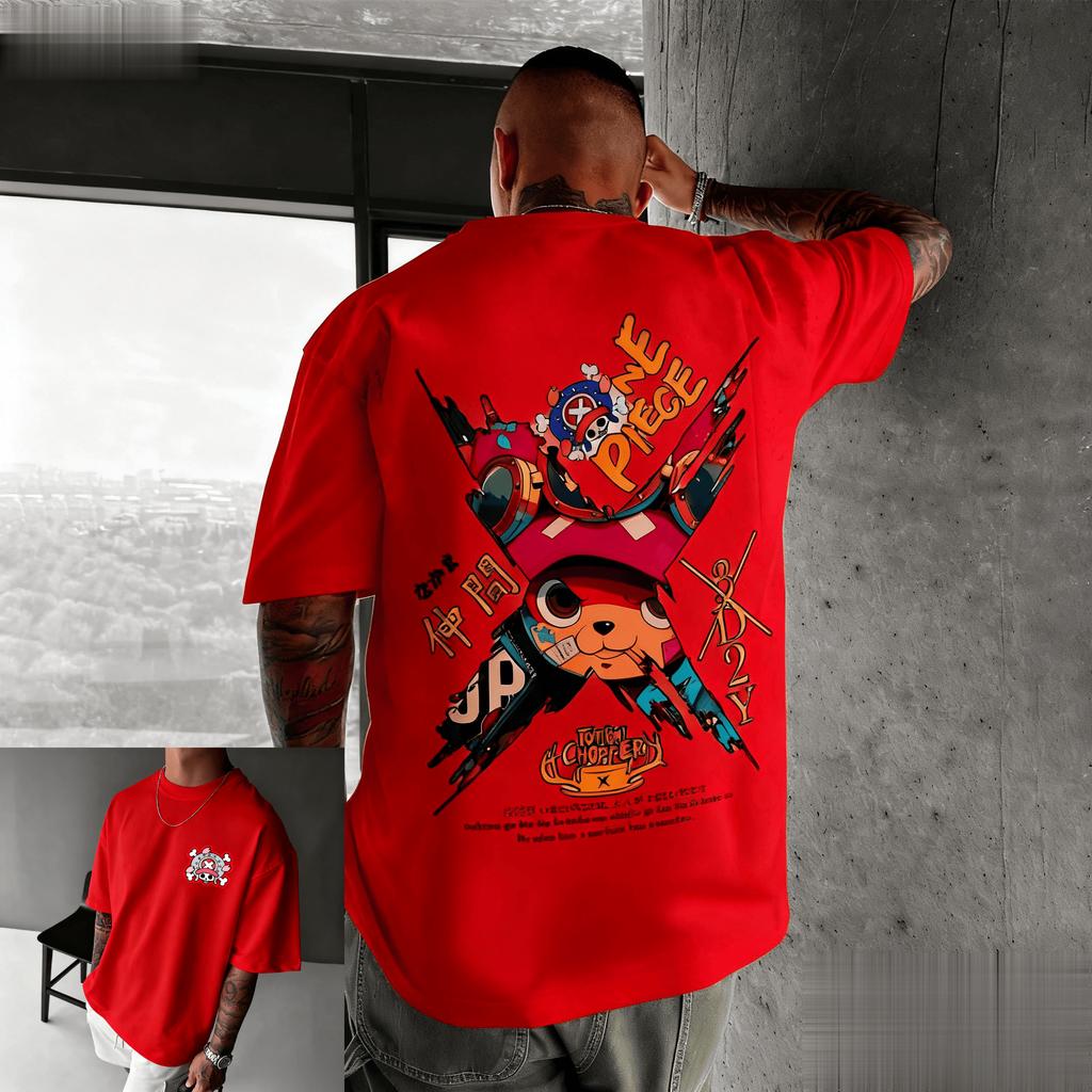 New Chopper T Shirt Men Women Cotton Short Sleeve Tee Summer Cartoon Graphic Streetwear Casual Top Oversized Y2k