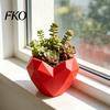 Pot de fleurs anti-stress en forme de cœur géométrique, Pot de fleurs décoratif pour intérieur, extérieur, jardin, Balcon créatif Amour Maison