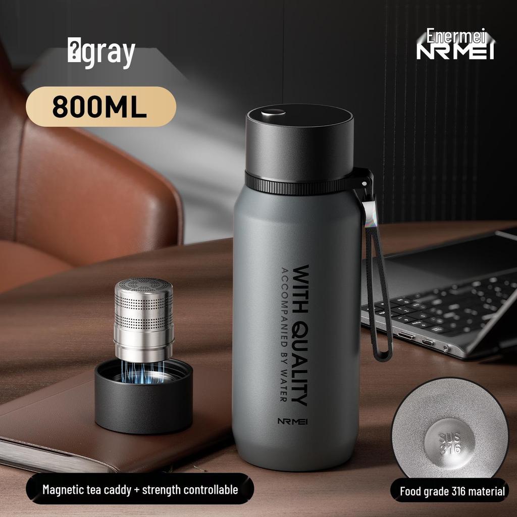 25-Year Men's Insulated Steel Cup: Large Capacity with Magnetic Tea Separator and Infuser