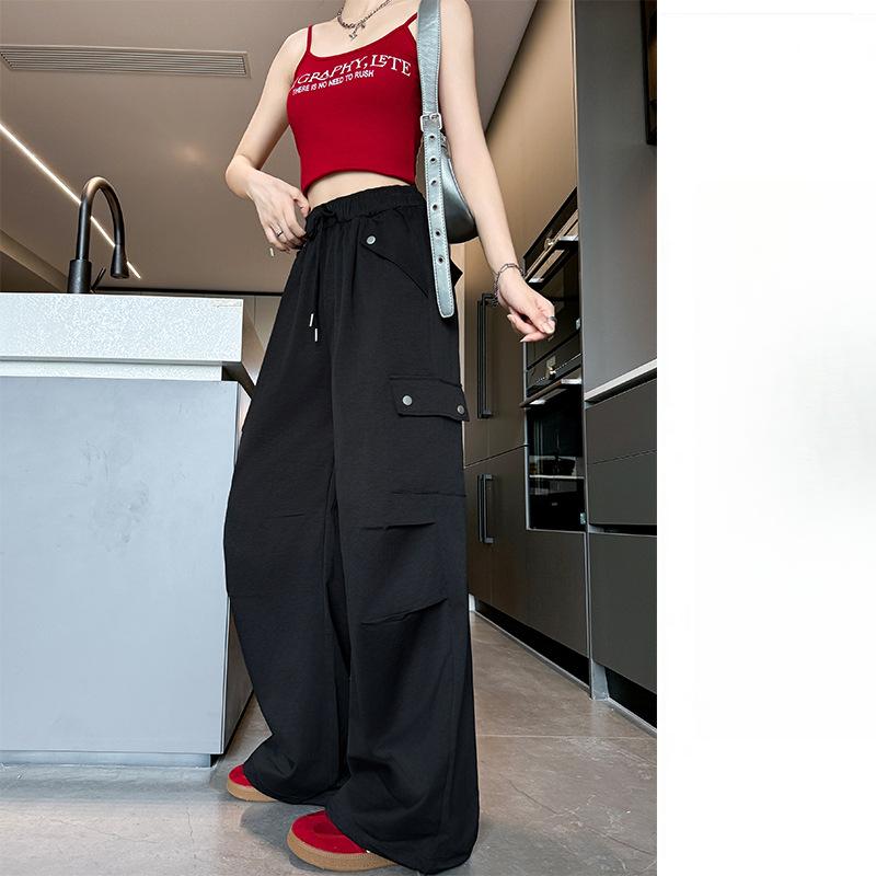 Women's Spring Pants Women's Summer Thin High-waisted Casual Paratrooper Pants Small American Sweatpants