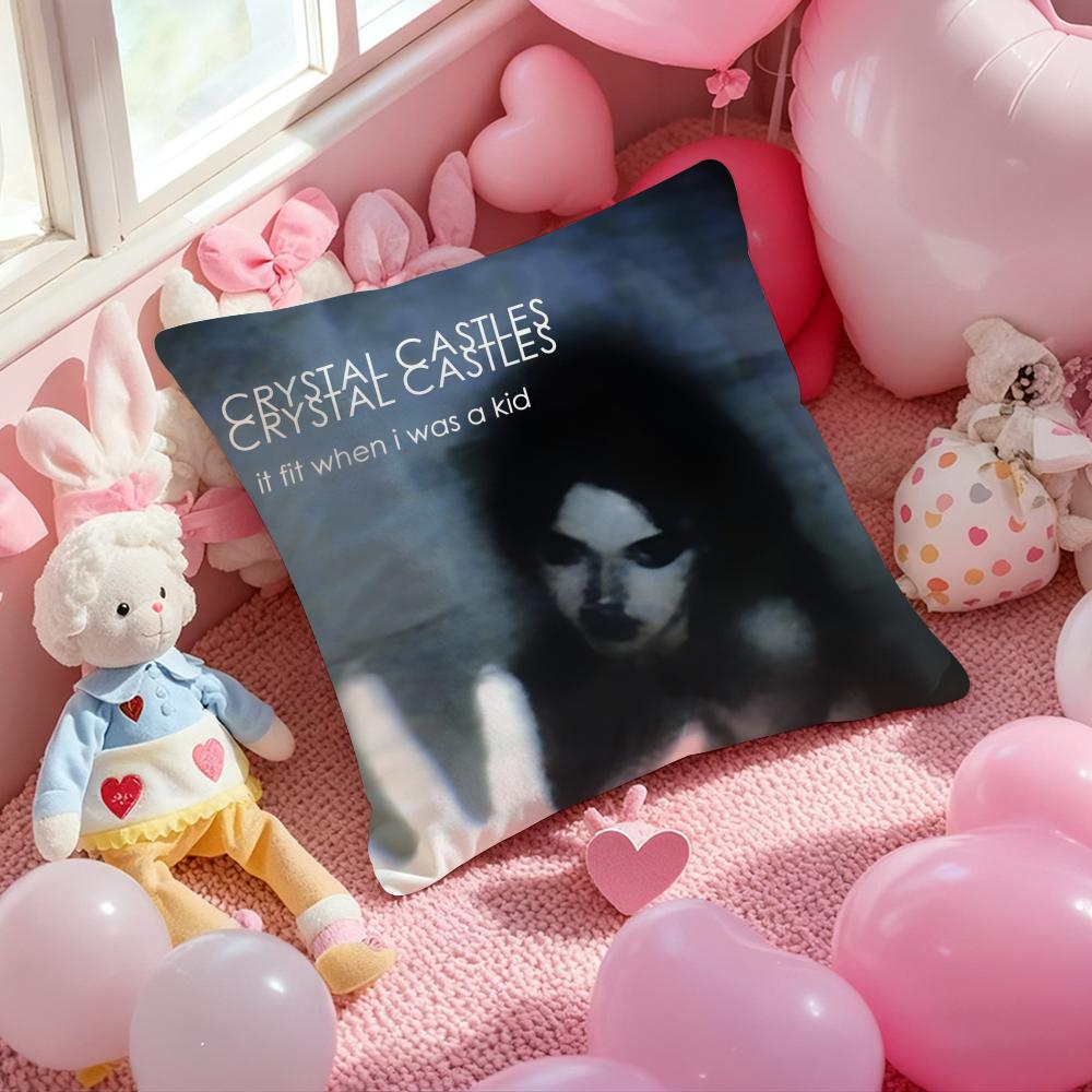 Модная наволочка с принтом Rock C-Crystal Castles для подушки-сиденья, декоративная наволочка для дивана в гостиной и декора спальни 12x12Inch