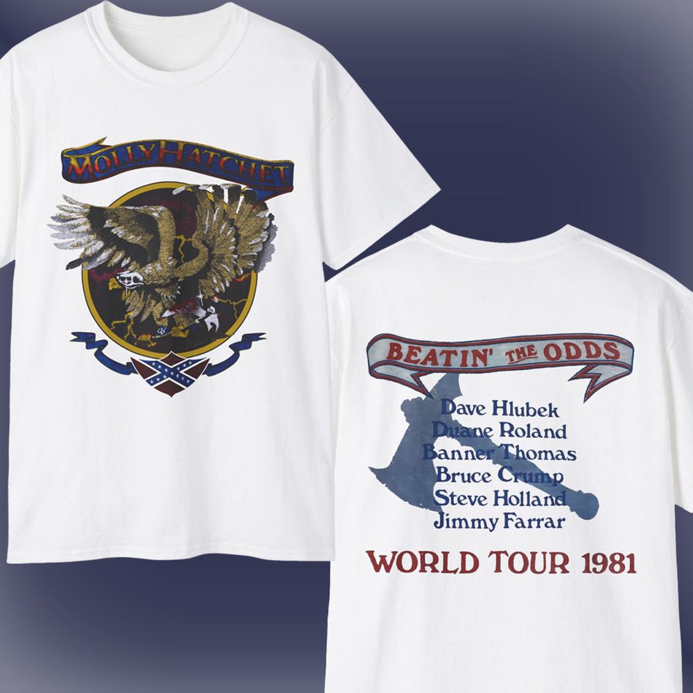 Molly Hatchet Beatin The Odds Tour Cotton White Full Size T Shirt For Men SE247 Unisex T-Shirt XXL